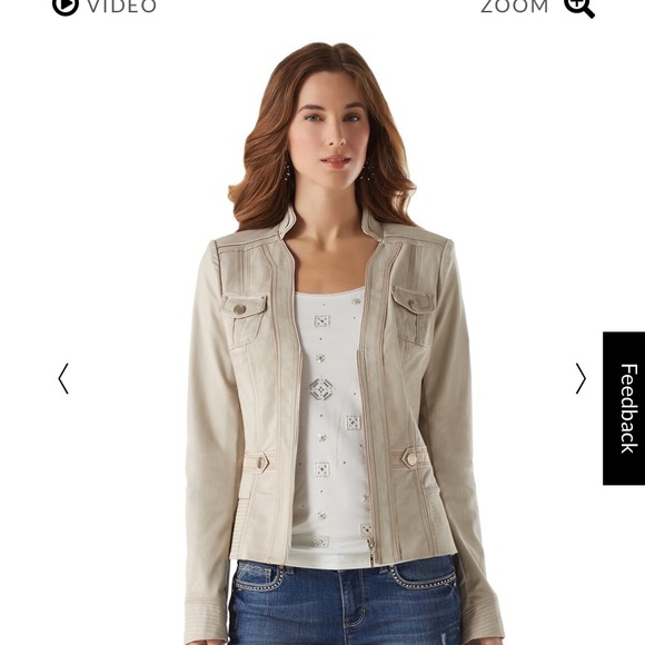 Light brown/tan jacket from WHBM. Size 6 - Picture 8 of 9